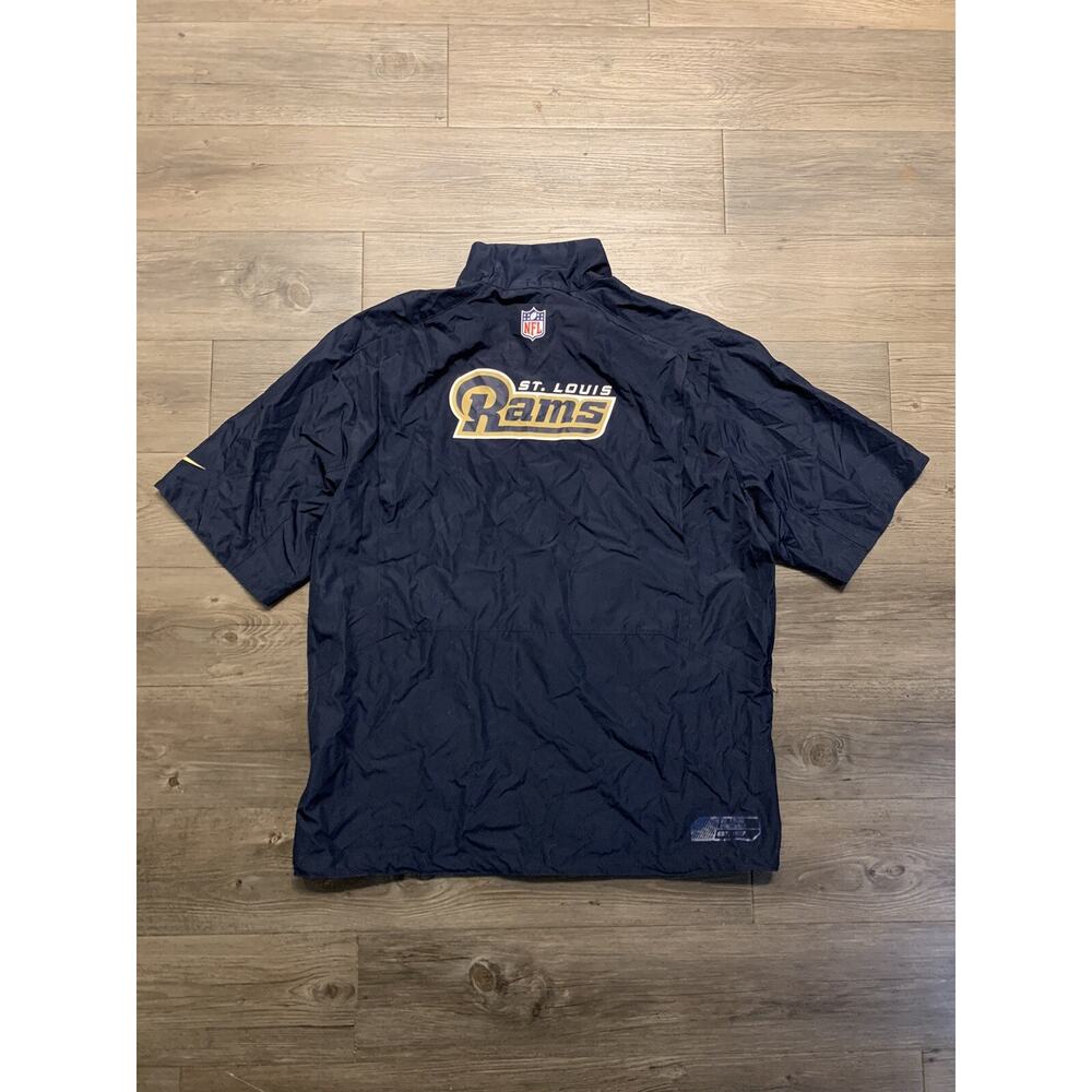 Nike NFL St Louis Rams On Field Sideline Coaches 1/4 Zip Jacket Size L Aggabao